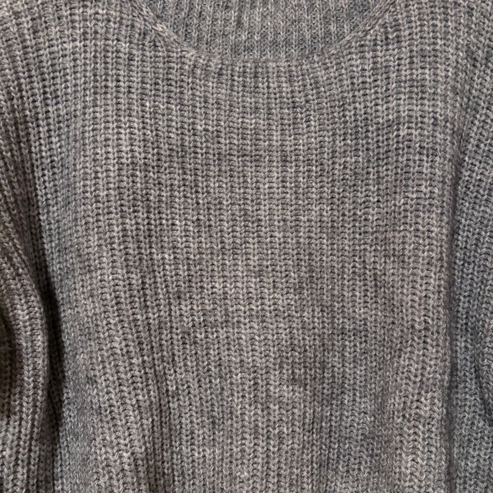 Berretti Women's Size S Gray Oversized Ribbed Knit Sweater Alpaca Wool‎ Blend M - Picture 5 of 13